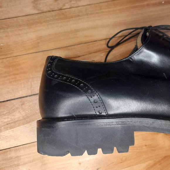 black leather high-top derby boots - Picture 4 of 6